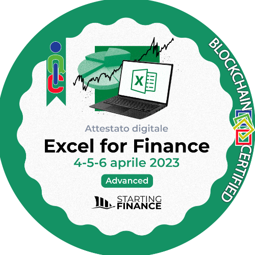 Masterclass Excel for Finance | Advanced | Streaming | 4-5-6 aprile 2023
